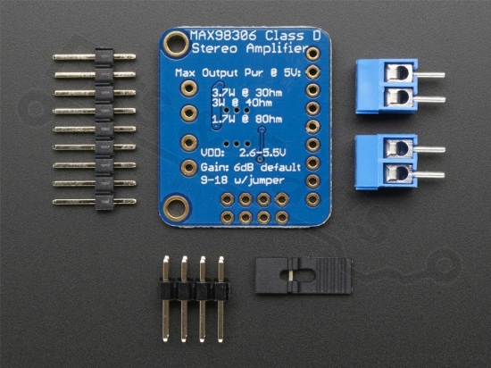 Audio amplifier 3,7W stereo Class D - MAX98306 - Adafruit 987